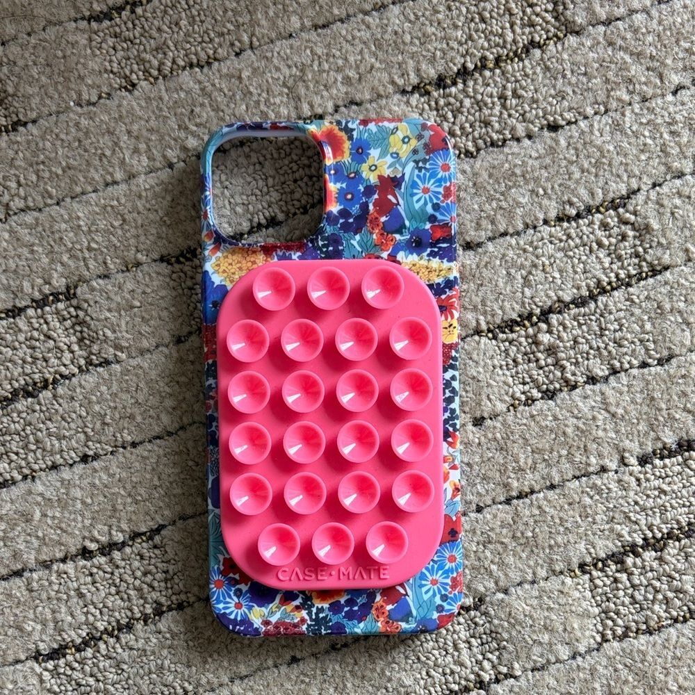 Case-Mate iPhone 13 Pink Bubble Grip Floral Phone Case Cute Y2K